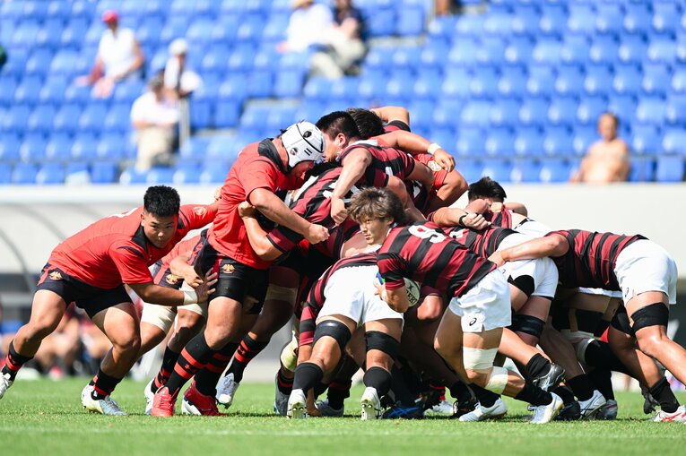 スクラムでは帝京に大きな差を見せつけられた圧倒された　©︎Yuka Shiga