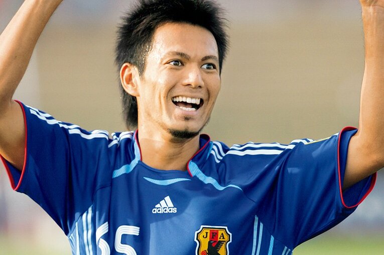 オシムジャパンのセンターフォワードとして活躍した我那覇和樹 ／ photograph by Tamon Matsuzono