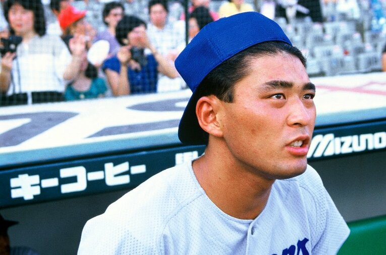 プロ野球史上唯一の偉業「初登板でノーヒットノーラン」を達成した近藤真一（現：真市／当時18歳）　©Kazuhito Yamada