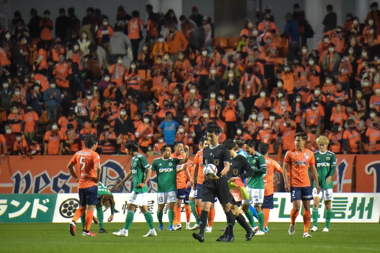 Jリーグ初の信州ダービーはスコアレスドローとなった