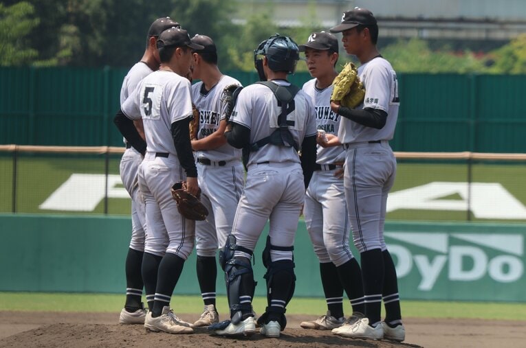 大阪府大会の4回戦で大阪桐蔭を破った大阪立命館は、続く5回戦で箕面学園に惜敗。大金星のあとだからこその難しさがあったという　©Fumi Sawai