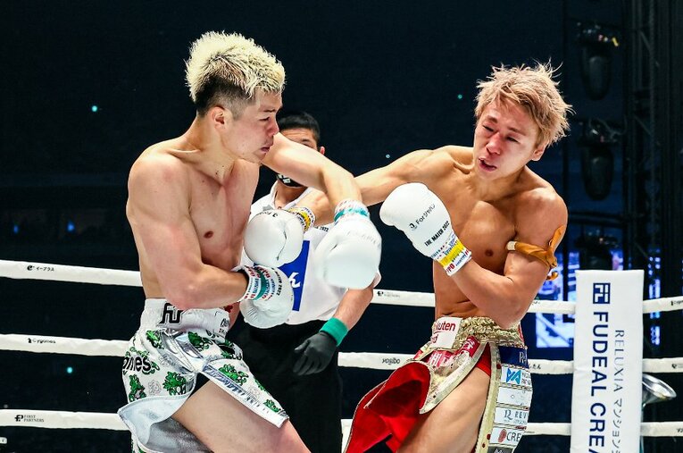 『THE MATCH 2022』でもボクシングテクニックで優位に立っていた那須川天心。ボクシング転向後の可能性を山田武士トレーナーに聞いた ／ photograph by THE MATCH 2022/Susumu Nagao