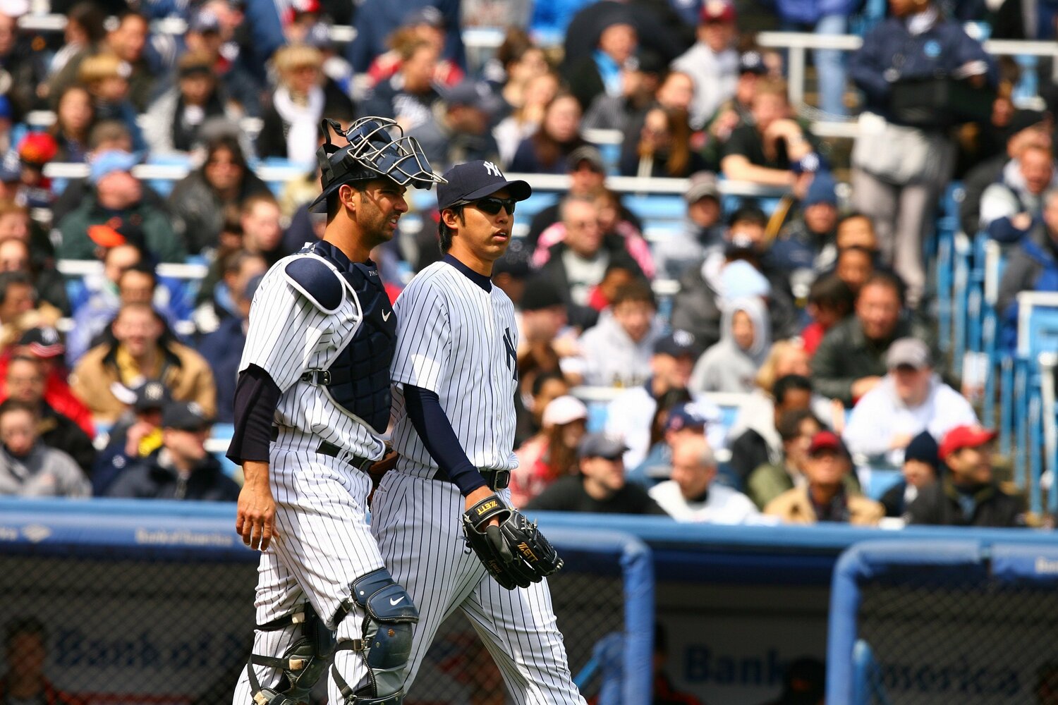 ヤンキースデビュー戦での井川　©Getty Image