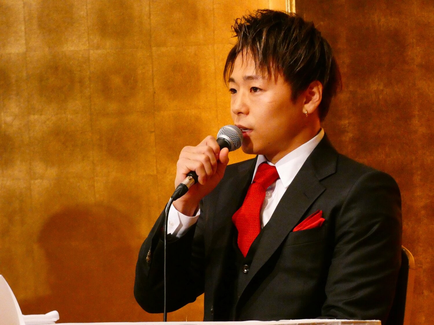 K-1だけでなく「格闘技界がもっと大きくなるための試合になる」と語った武尊　©Koji Fuse