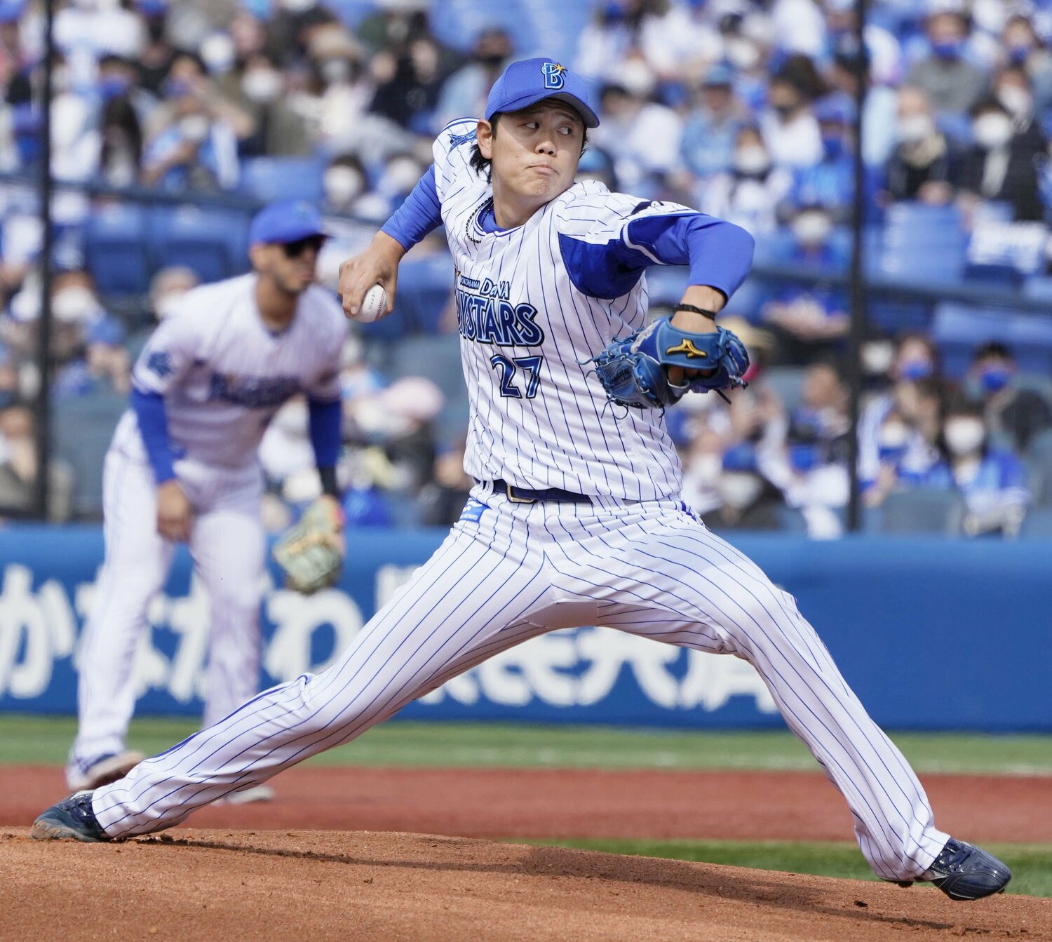 新たな武器「シュート」に加えて、“原点回帰”をテーマにプロ1年目のフォーム(ダブルプレーン)へ戻したという ©️KYODO