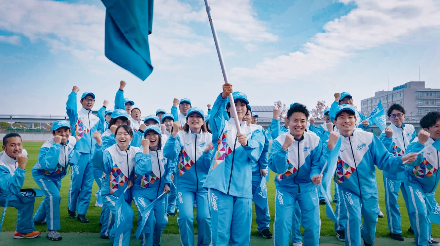 開会式の入場イメージ。これまでの行進から自由な入場に