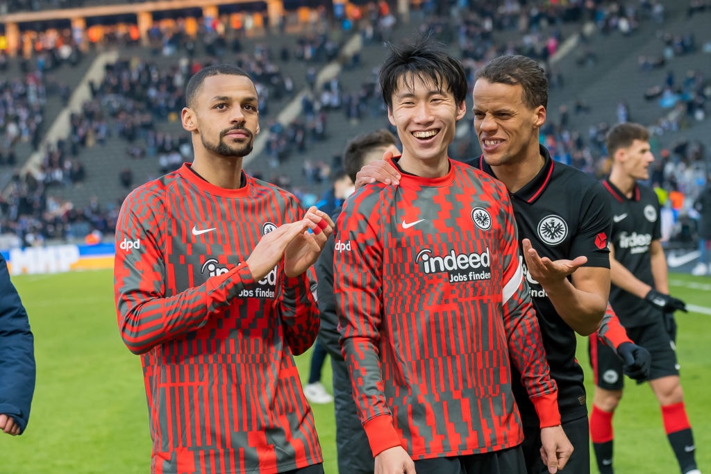 ヘルタ戦後の鎌田 ©Getty Images