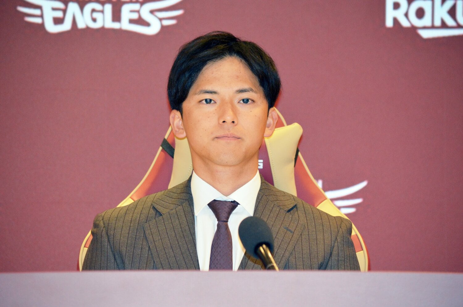 23歳の宗山塁（楽天）。8位タイに。25歳以下の選手で最上位だった ©JIJI PRESS