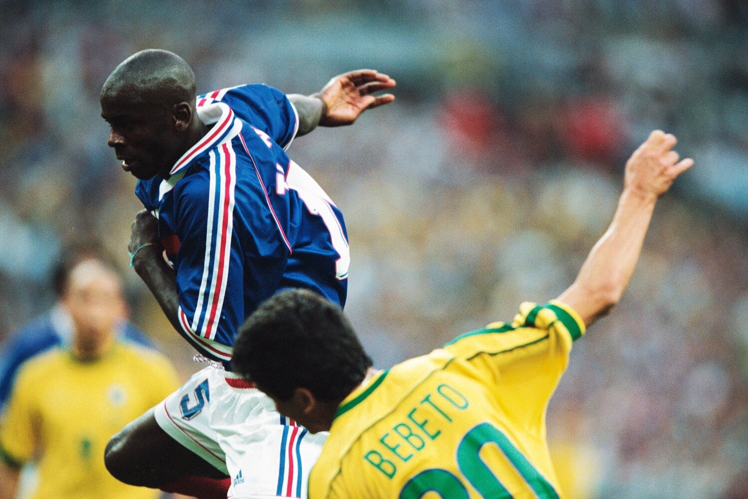 父のリリアン・テュラム。98年フランスＷ杯決勝ブラジル戦　©Kazuaki Nishiyama