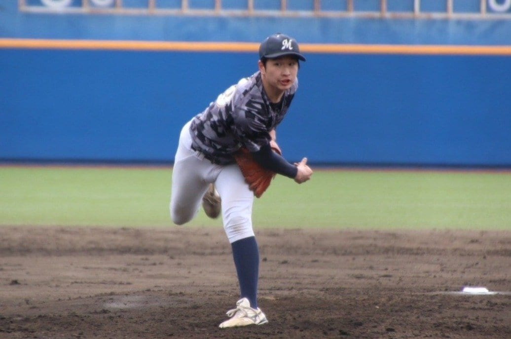 大学2年の現在、高校時代よりもMAX球速は5km伸びたという ©Takeshi Shimizu