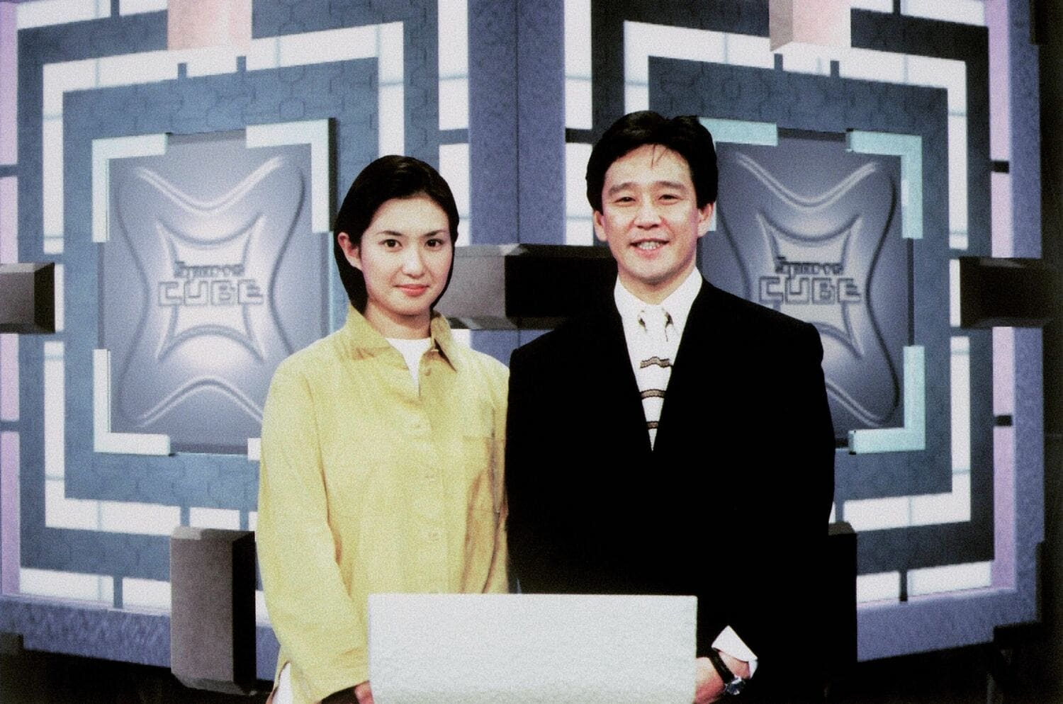 2000年にスタートしたスポーツニュース番組「速報！スポーツCUBE」。3年目になったばかりの徳永さんは栗山英樹さんとコンビを組んだ　©テレビ朝日