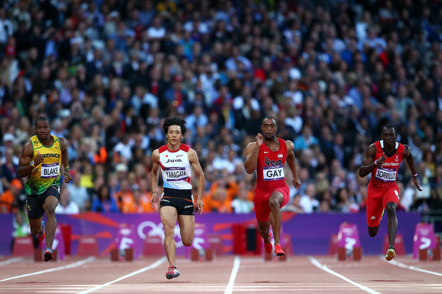 ロンドン五輪準決勝ではヨハン・ブレークやタイソン・ゲイら実力者と走った　©Getty Images
