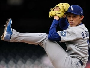 ドジャースでプレーする佐々木朗希（24歳）
