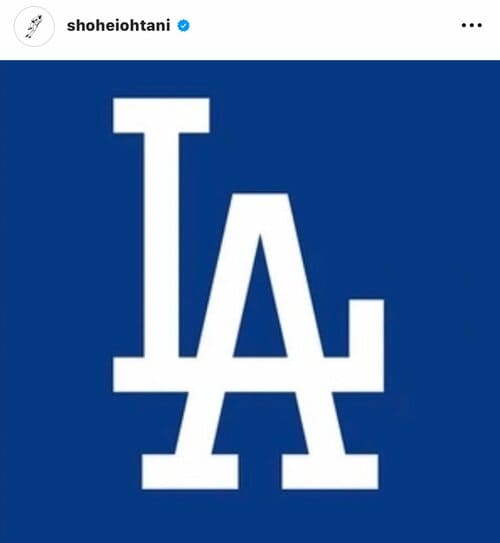 大谷がInstagramにアップしたロゴ　