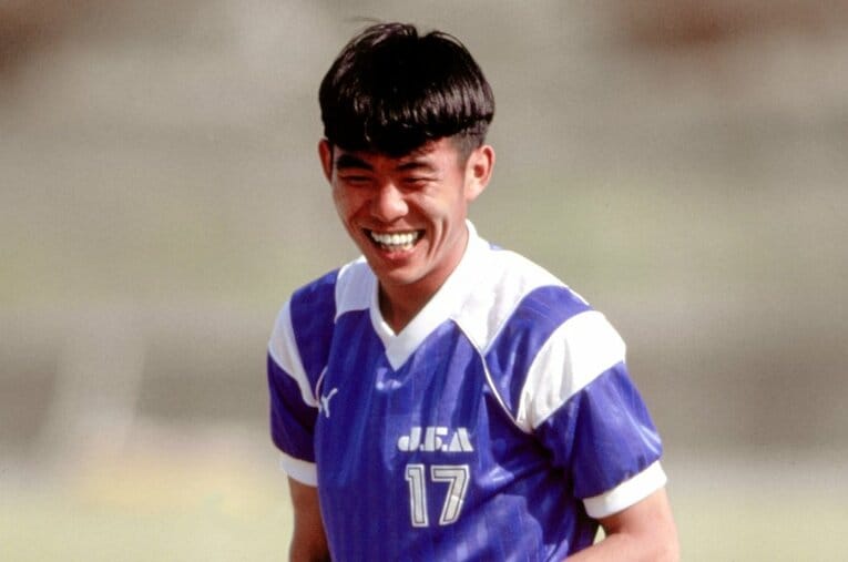 1993年3月の日本代表合宿で。森保は当時24歳。この前年に初めて日本代表入りするまで、ほぼ“無名”の存在だった ／ photograph by AFLO