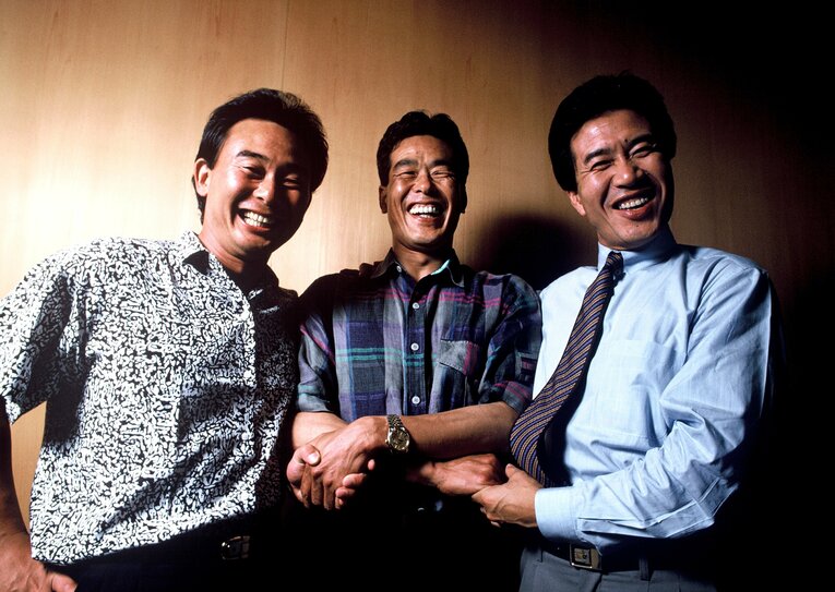 引退後の東尾修、村田兆治、山田久志　©BUNGEISHUNJU