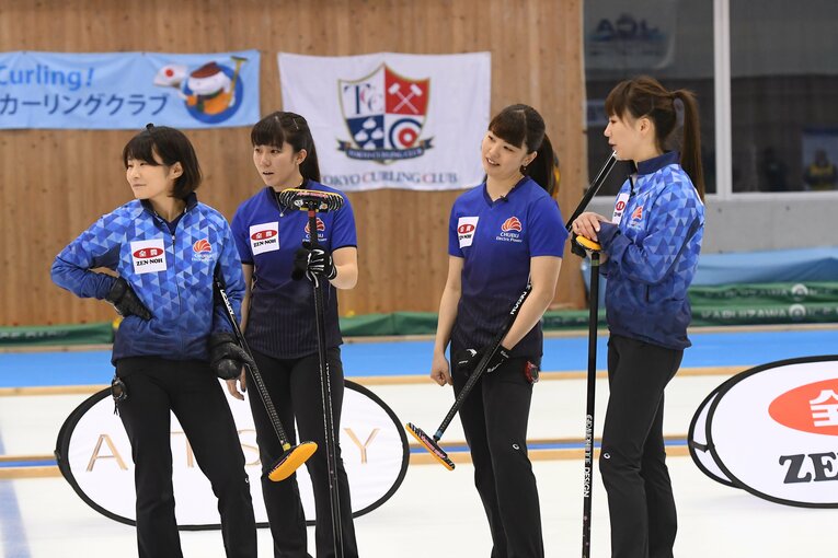 五輪出場をかけ、ロコ・ソラーレなど4人制のライバルチームと競い合ってきた中部電力　©JCA IDE