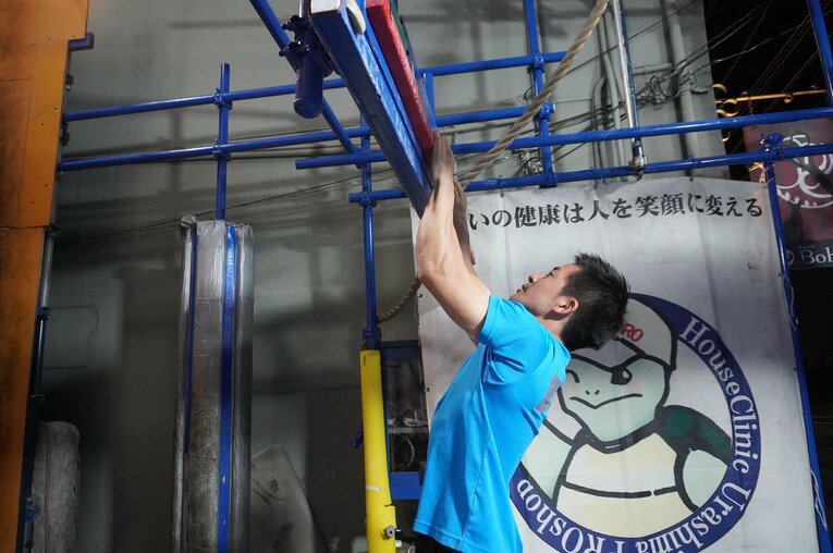 「亀パ」でのトレーニング風景　©NumberWeb