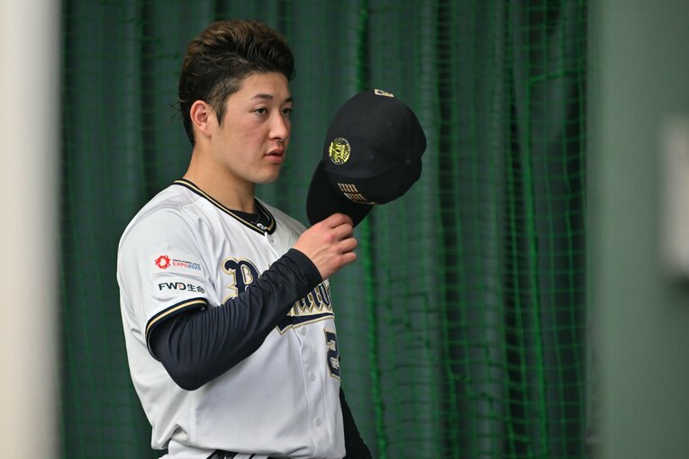 オリックスキャンプで奮闘する吉田輝星　©Hideki Sugiyama