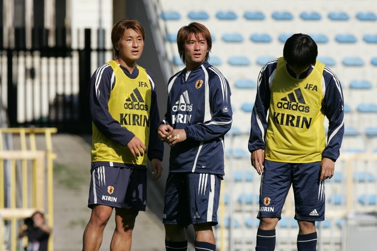 玉田圭司、三浦淳宏（2004年欧州遠征）©︎Sports Graphic Number