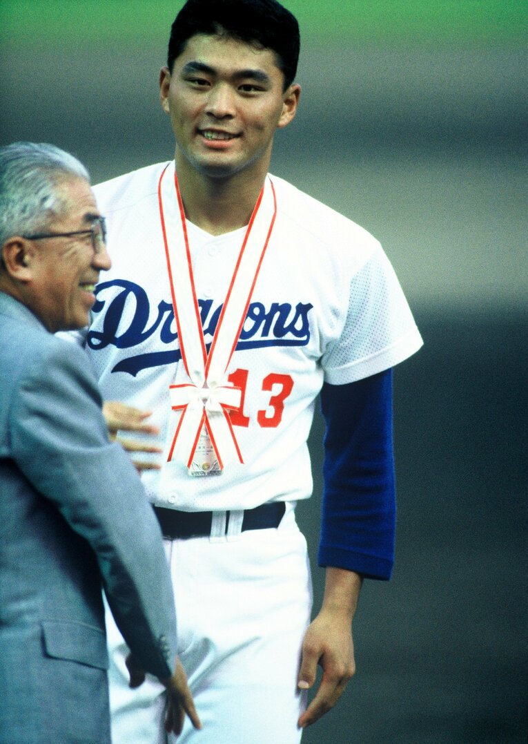 ノーヒットノーランの連盟表彰式で　©Kazuhito Yamada