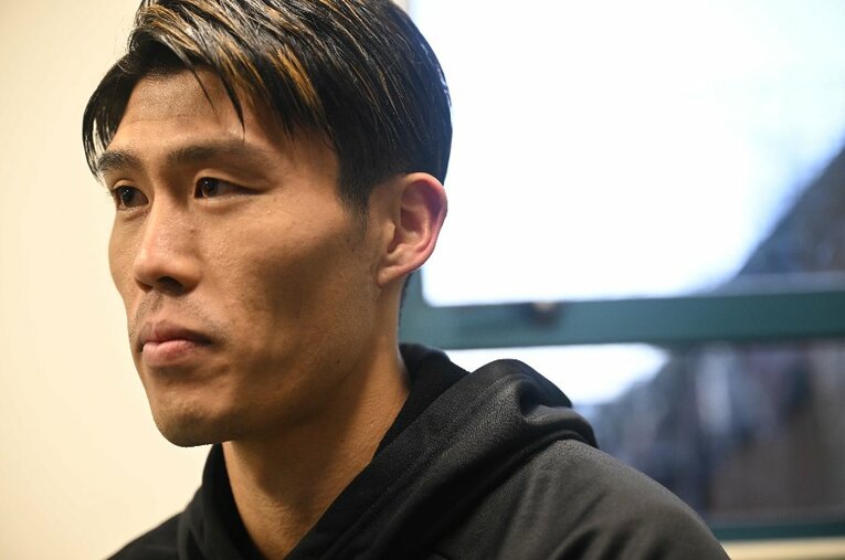 20試合を終え、途中出場を含めて16試合に出場しているアーセナル冨安健洋（24歳）。1月にロンドンでNumberの独占インタビューに応じた ／ photograph by Ryu Voelkel