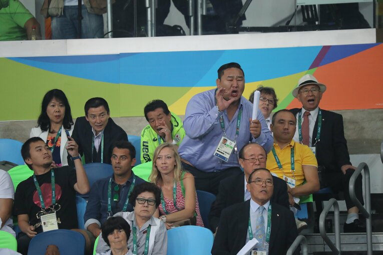 引退後、五輪レスリング競技を観戦していたことも　©JMPA