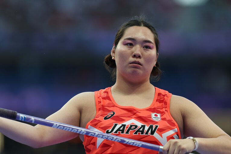 決勝1投目に臨む北口榛花　©Ryosuke Menju/JMPA