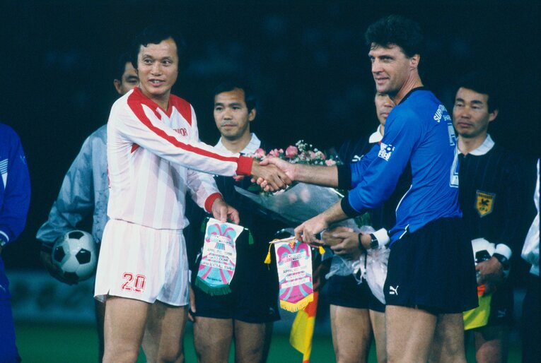 ペレ オールスターズvsジャパン シニア オールスターズ（1988年）©︎BUNGEISHUNJU