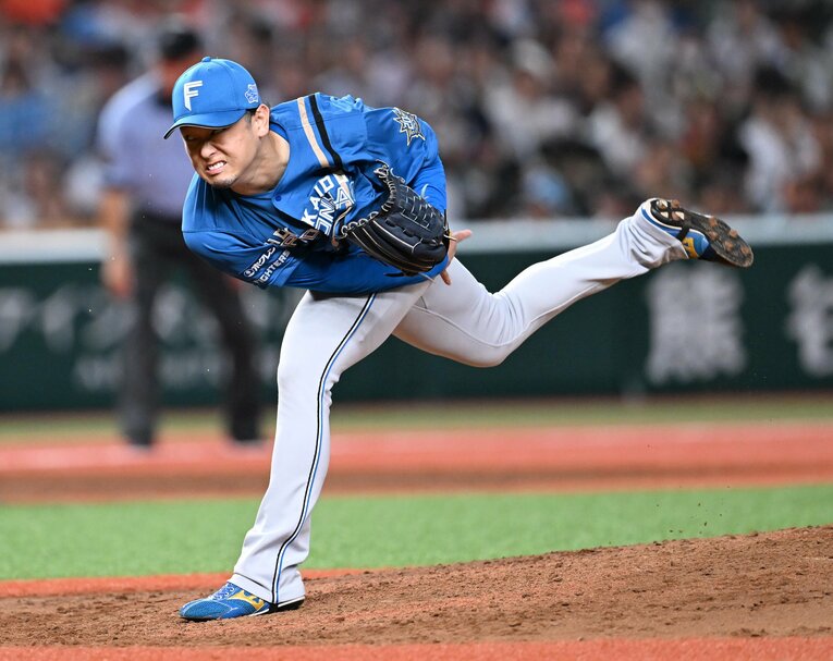 昨季、日ハムのセットアッパーを務めた池田　©JIJI PRESS