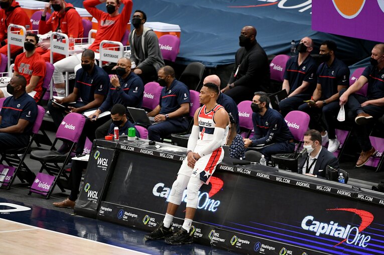 ウィザーズの若手選手に自らの役割の説明を求めたというウェストブルック　©Getty Images