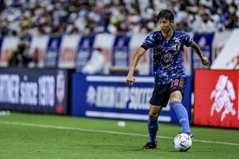 左サイドバックで起用された伊藤洋輝　©Kiichi Matsumoto/JMPA