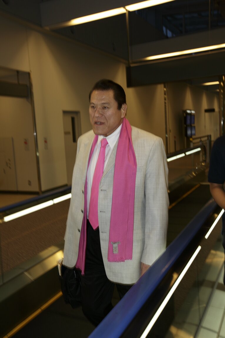 2009年、北朝鮮から帰国したアントニオ猪木　©Shiro Miyake