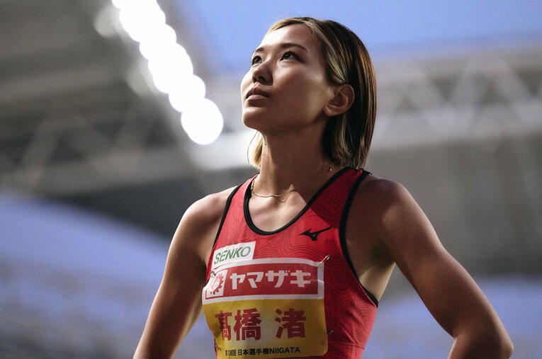 昨年６月の日本選手権走高跳で3連覇を達成した高橋渚（センコー）。わずかに届かなかったパリ五輪への想いはどんなものだったのだろうか　©Yuki Suenaga