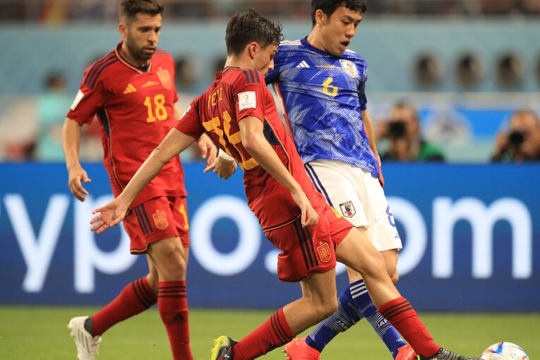 スペイン戦　©Kazuo Fukuchi/JMPA