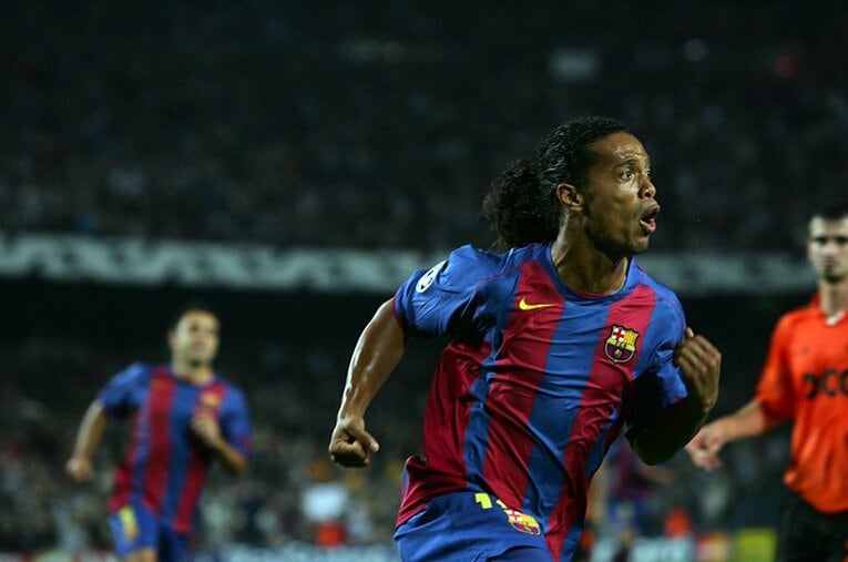 バルサ時代のロナウジーニョ ／ photograph by Takuya Sugiyama