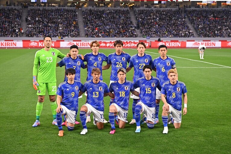 2022年3月24日ウルグアイ戦の先発メンバー　©︎Takuya Kaneko/JMPA