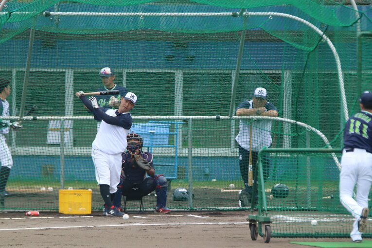 青木の打撃練習