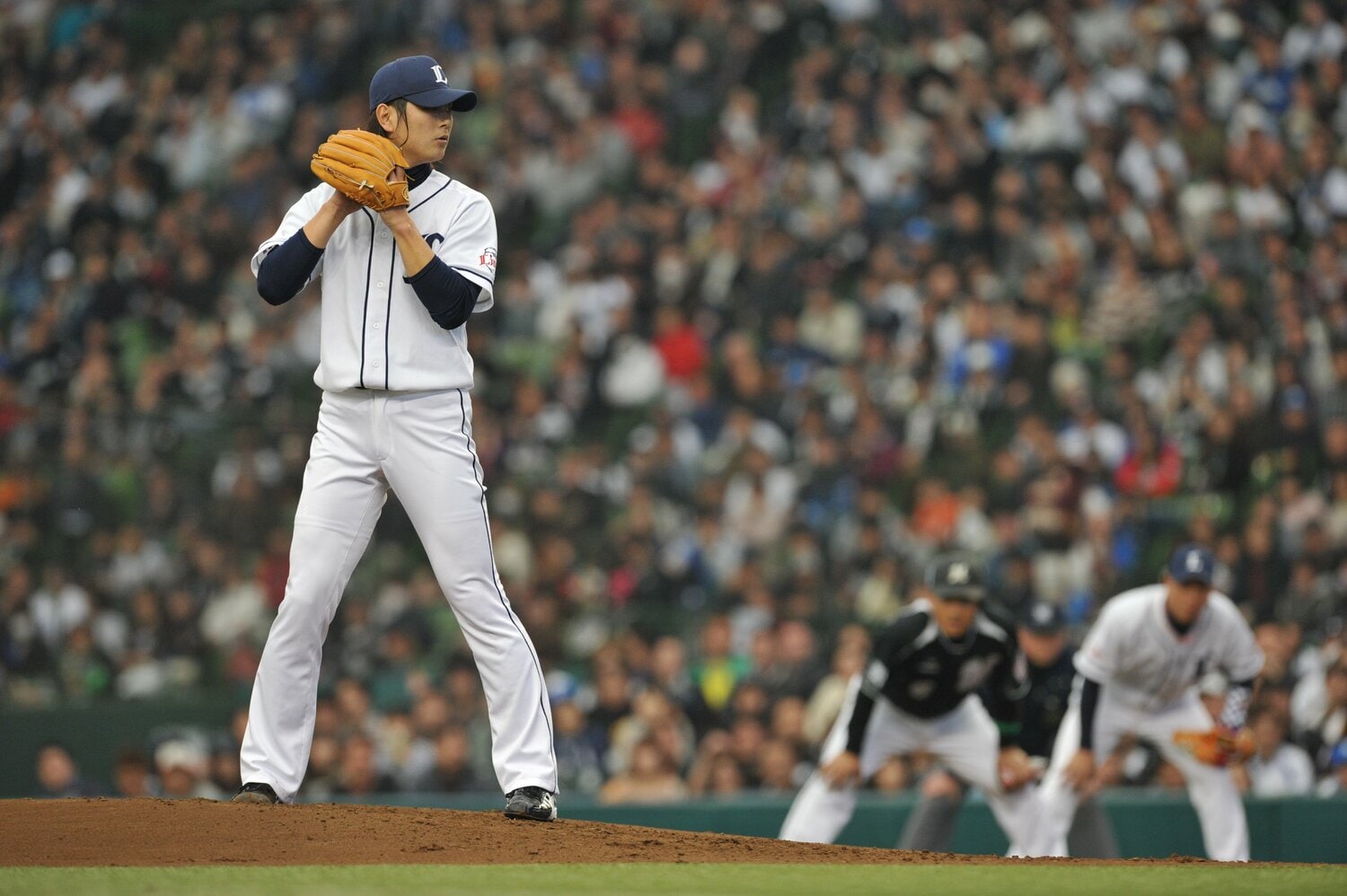 2010年、西武時代の涌井秀章がロッテと対戦　©Hideki Sugiyama