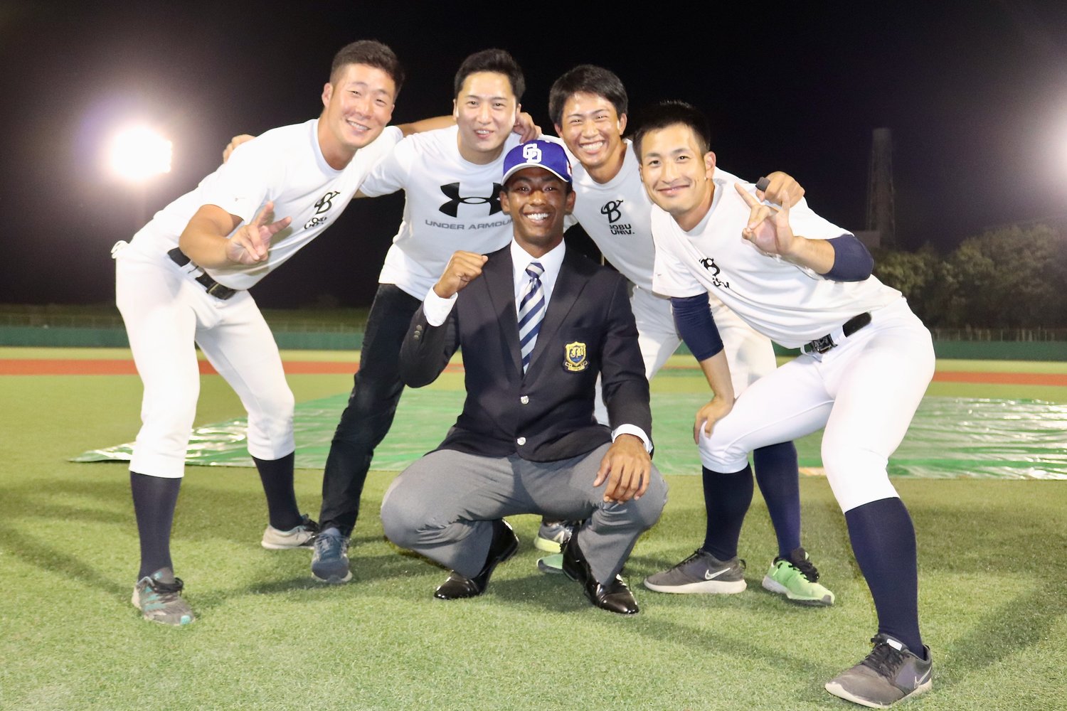 ブライトに救いの手を差し伸べた(左から)岩本淳太、角永浩武、山脇彰太、井上力斗 ©︎Yu Takagi