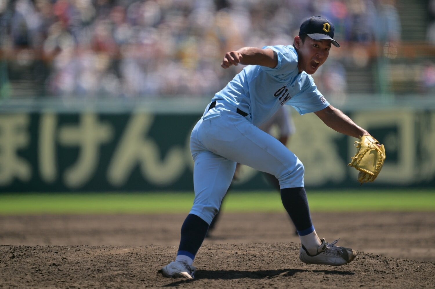 「投手」としての評価が上がった山田（※クリック、スワイプすると「ドラフト候補たちの甲子園でのプレー」をご覧になれます）　©︎Hideki Sugiyama