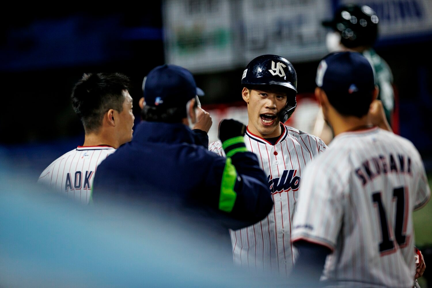 セCS第2Sで大活躍した塩見と奥川　©Kiichi Matsumoto