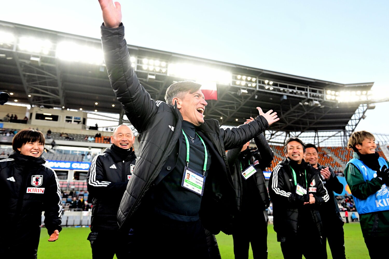 オーストラリア戦後のニールセン監督　©JFA/AFLO