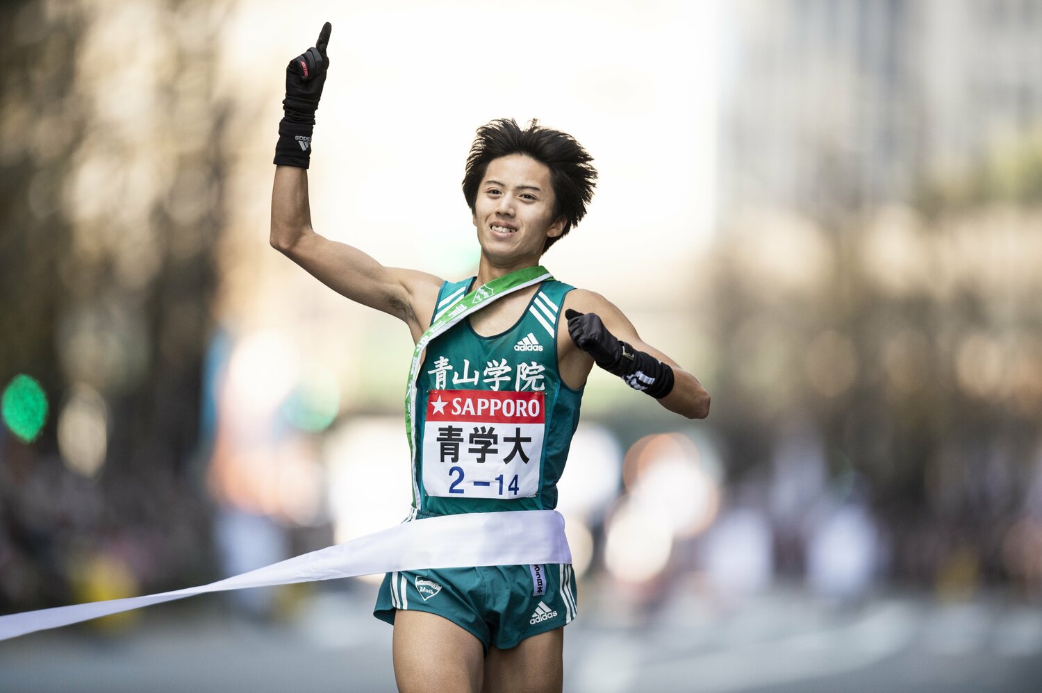 昨年の箱根駅伝で、2年ぶり5度目の総合優勝を果たした青山学院大学　 ©Yuki Suenaga