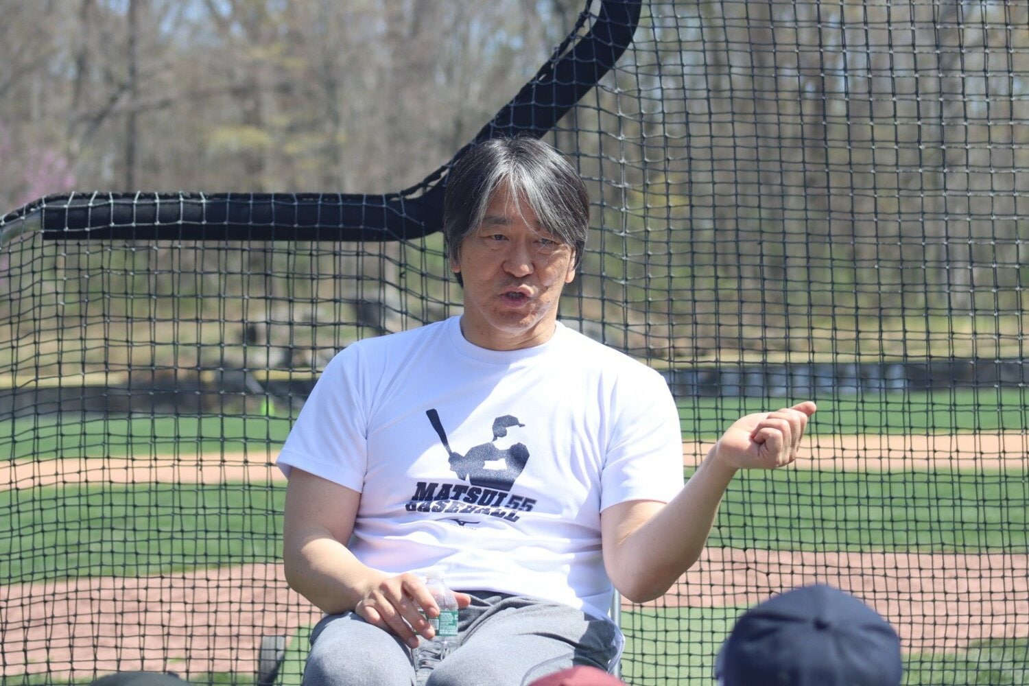 今年4月の野球教室で ©Yuki Yamada
