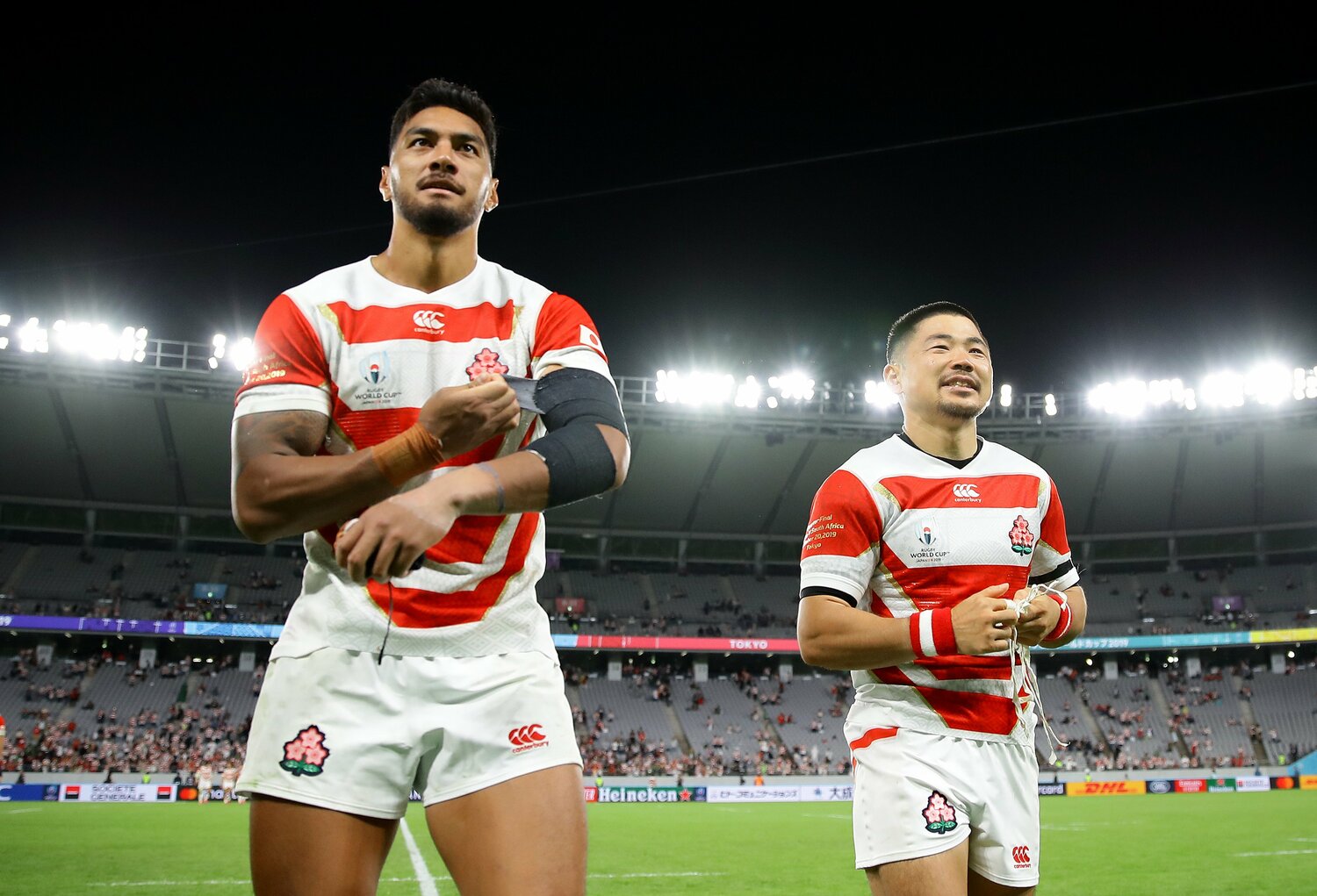 2019年W杯で史上初の8強入りに貢献したCTBラファエレ ティモシー（左）©︎Getty Images