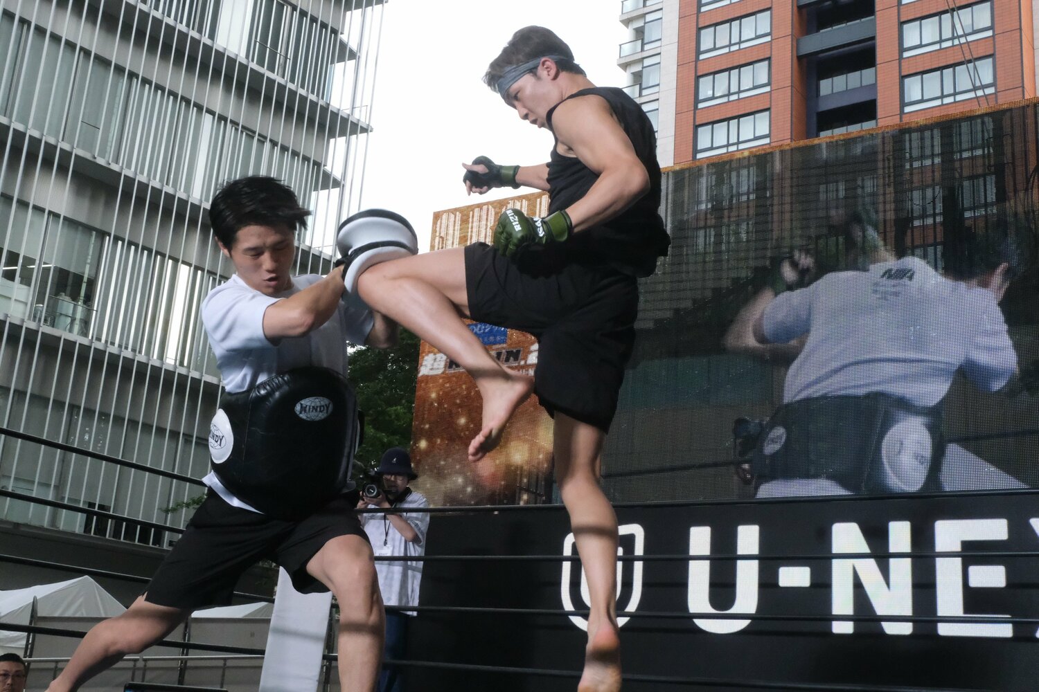 公開練習を行った朝倉未来　©Norihiro Hashimoto