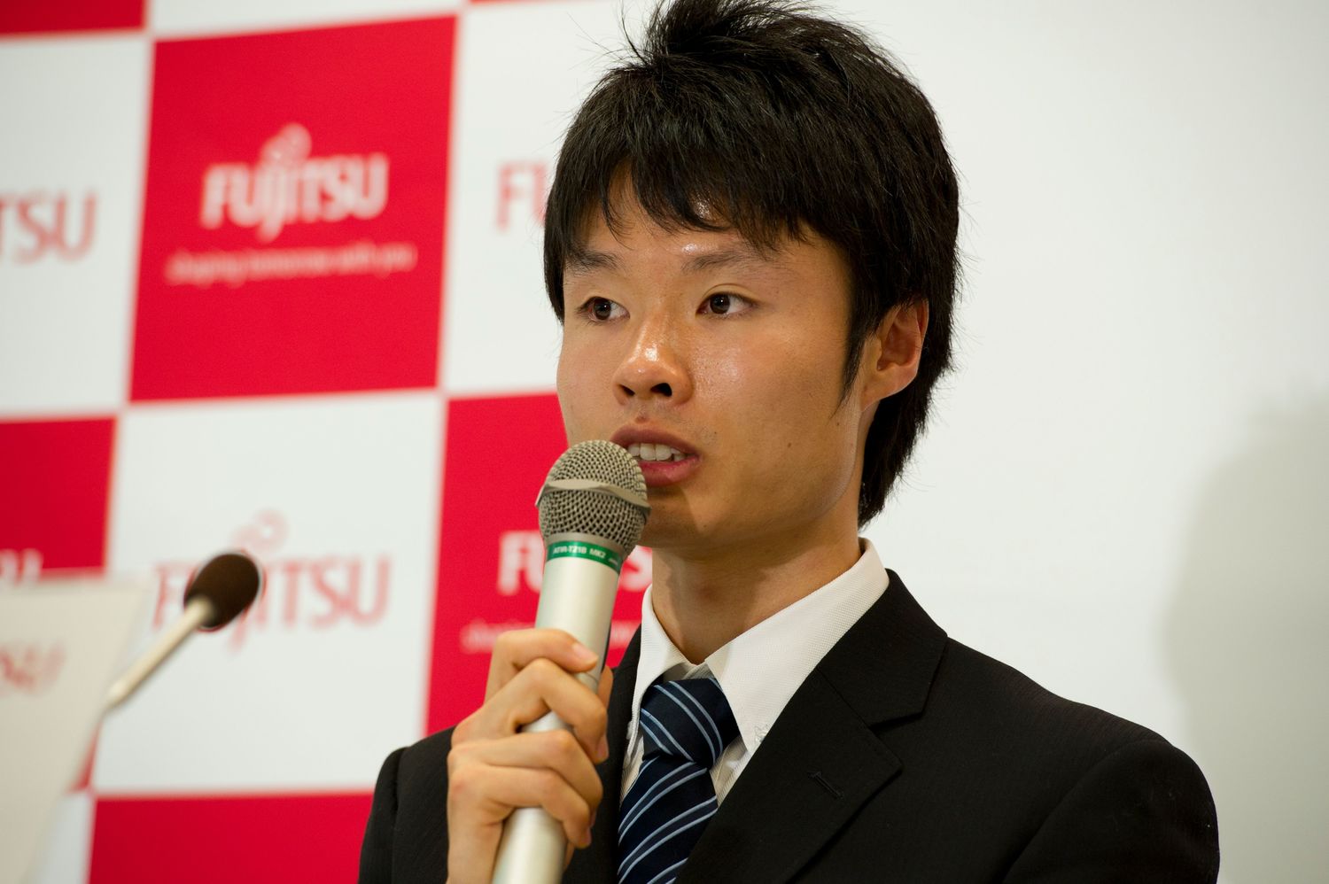 東洋大学卒業後は、富士通へ。入社記者会見も行われた　©Nanae Suzuki