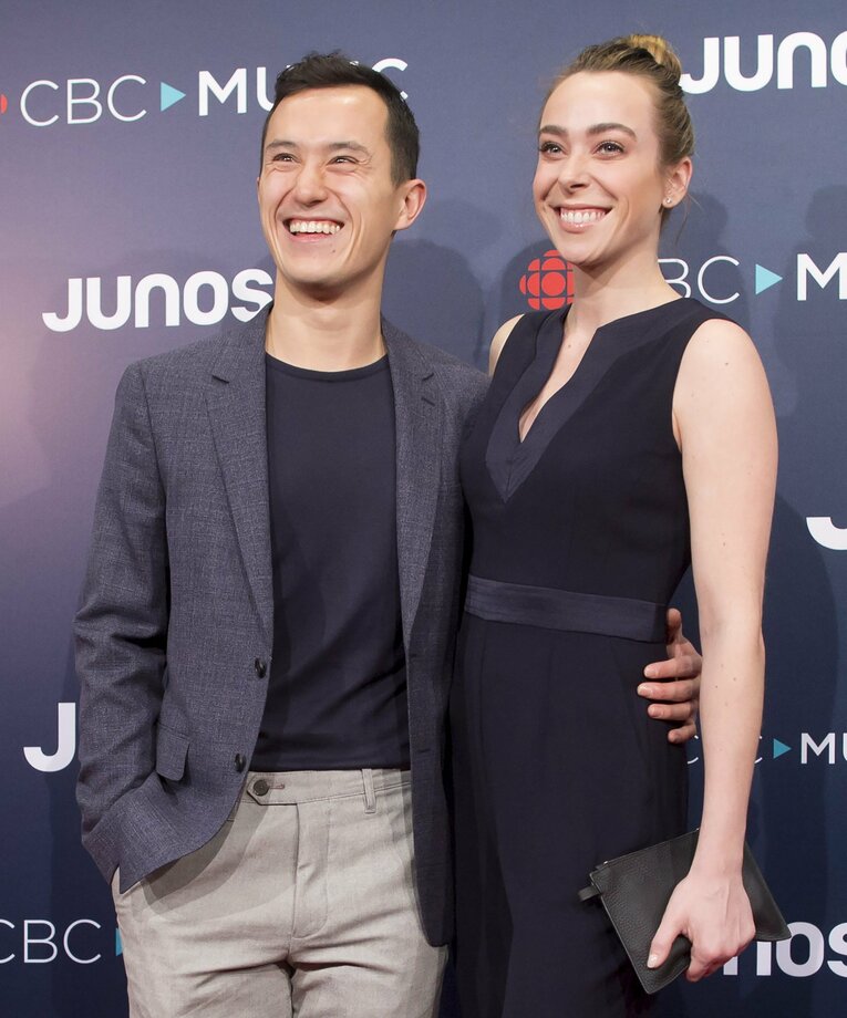 ジュノ―賞のレッドカーペットに登場したパトリック・チャン＆エリザベス・パットナム夫妻　©AFLO