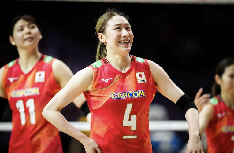 石川真佑（VNLブラジル戦）　©︎Volleyball World